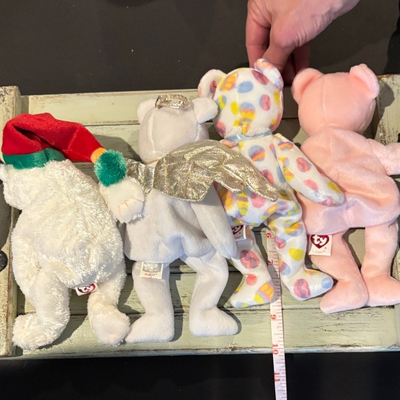 Ty Stuffed Animals Set - White, Cream, Multicolor, Pink TY and Beanie - Picture 2 of 3